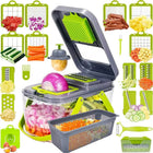 Vegetable Chopper 18 in 1, Vegetable Slicer with Container and Hand Guard, Manual Food Chopper, Cheese Grater