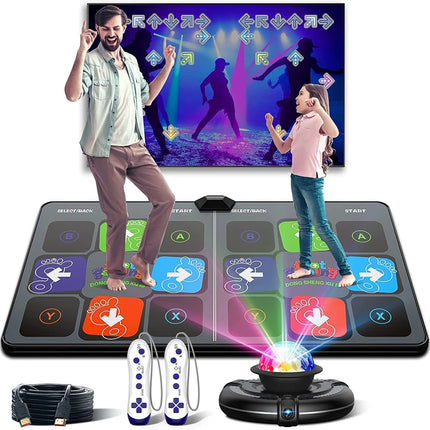 Dance Mat for Kids with 2 Wireless Controllers, Dance Mat Game for TV, Electronic Dance Pad with HDMI and Motion Camera