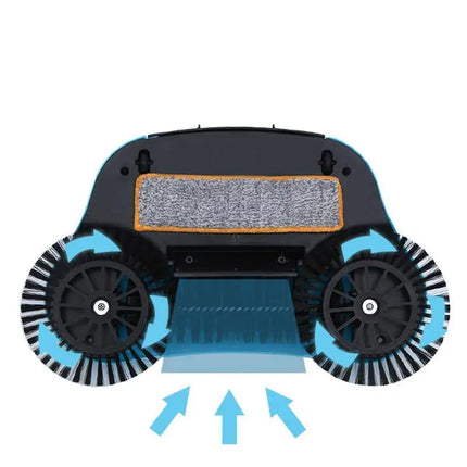 Sweeping Broom with Mop and Rotating Brush, Manual Floor Sweeper