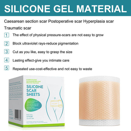 Silicone Scar Sheets Roll 4cm x 1.5m, Reusable Medical Tape for Scars – image 5