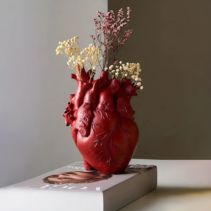 Flower Vase Heart Shaped Bamboo and Wood, Rustic Wooden Vase Housewarming Gift – image 5