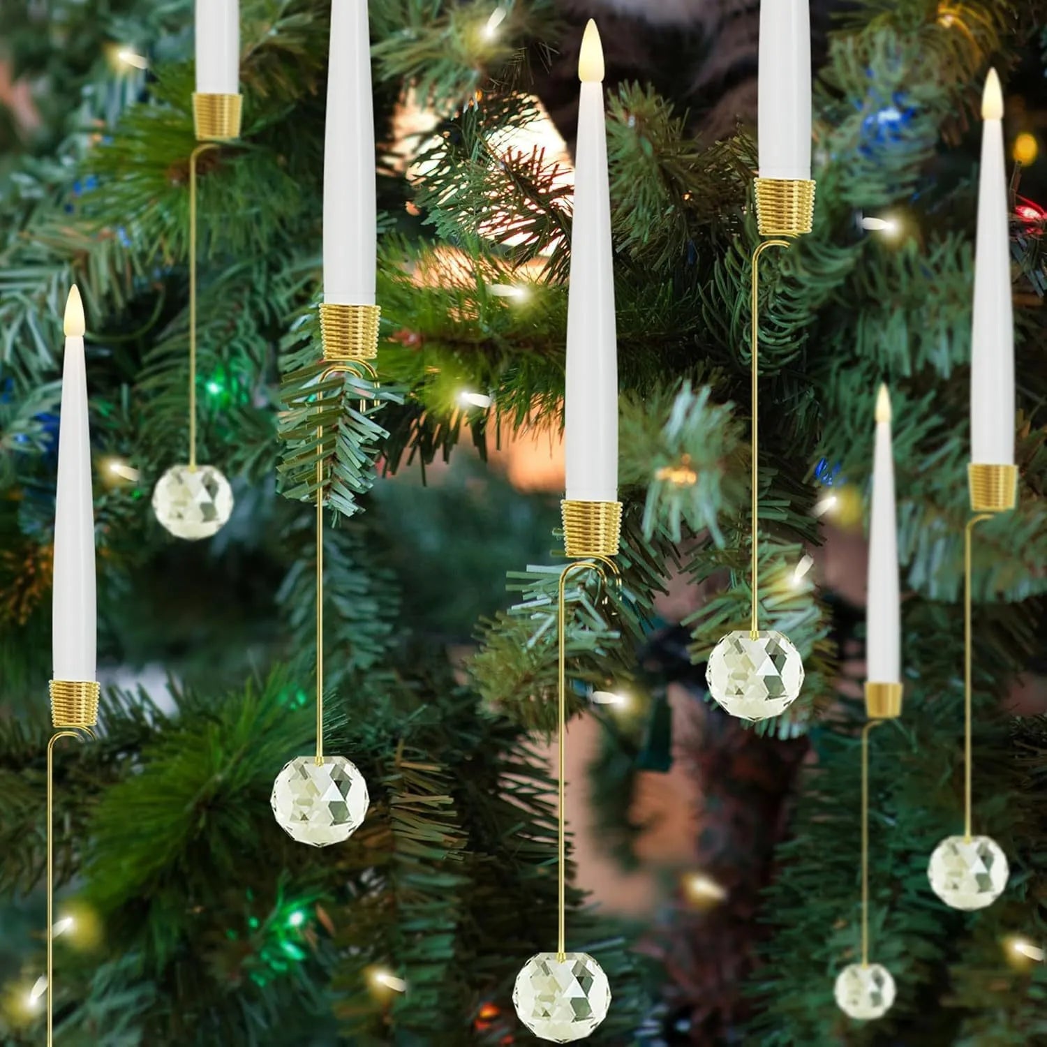 LED Christmas Lights | Battery-Powered Candle Set with Remote Control for Enchanting Holiday Decor 0