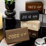 LED Digital Alarm Clock with Voice Control & Temperature Display | Modern Design for Effortless Time Management 1