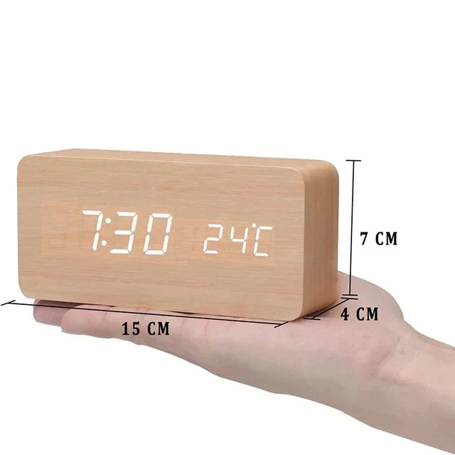 LED Digital Alarm Clock with Voice Control & Temperature Display | Modern Design for Effortless Time Management 10