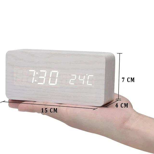 LED Digital Alarm Clock with Voice Control & Temperature Display | Modern Design for Effortless Time Management 9