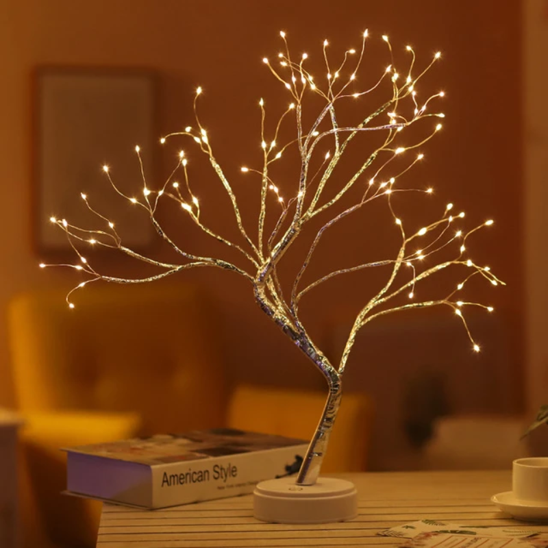 LED Lighted Tree with Flexible Branches & Two Lighting Options | Enchanting Home Decor for Cozy Ambiance 0