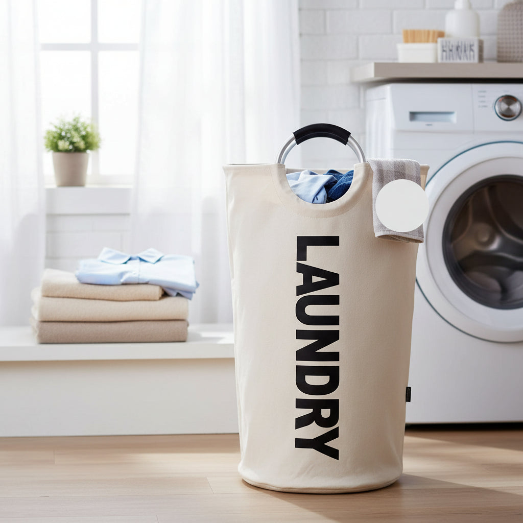 Large Foldable Laundry Hamper with Waterproof Fabric | Space-Saving Design for Easy Storage 0