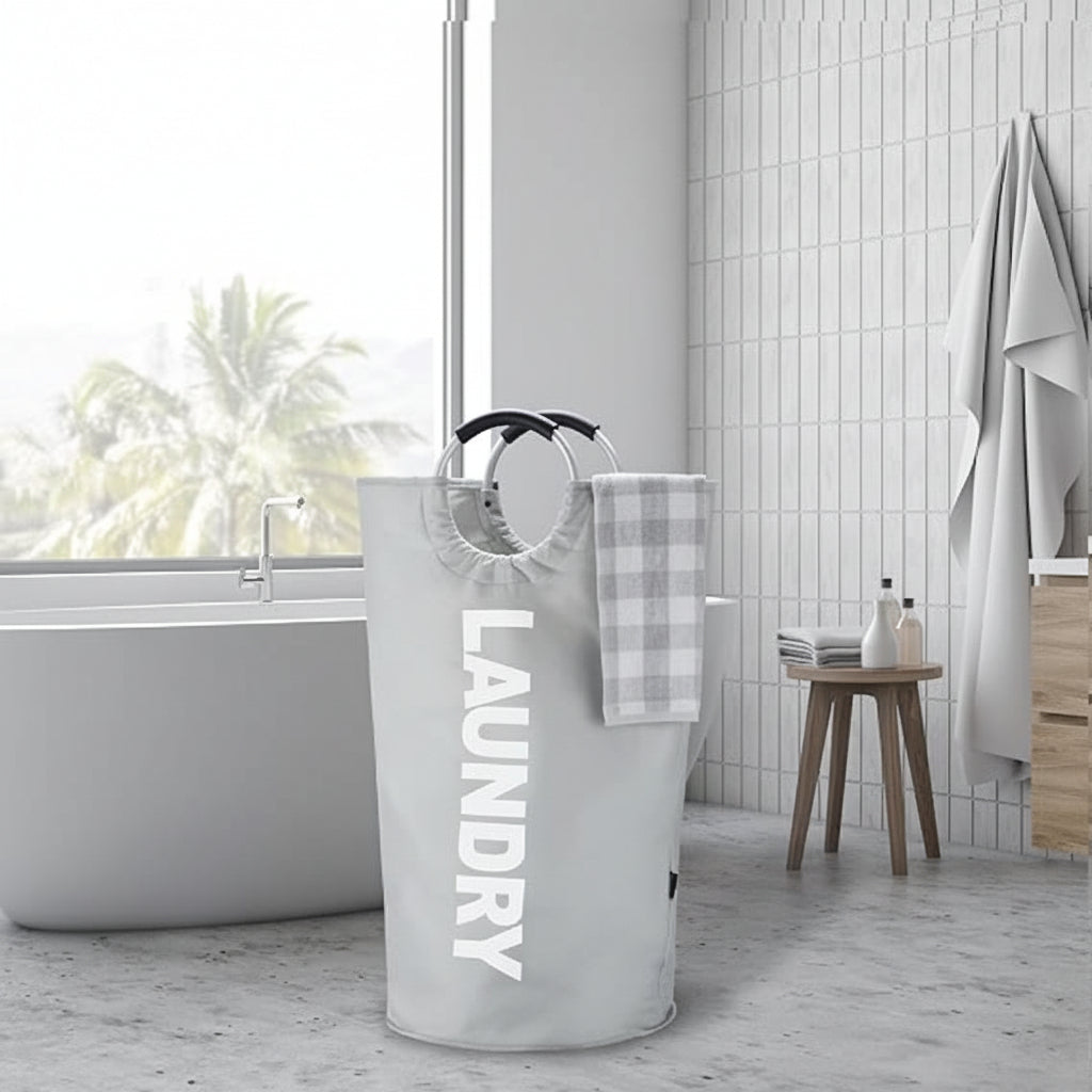 Large Foldable Laundry Hamper with Waterproof Fabric | Space-Saving Design for Easy Storage 10