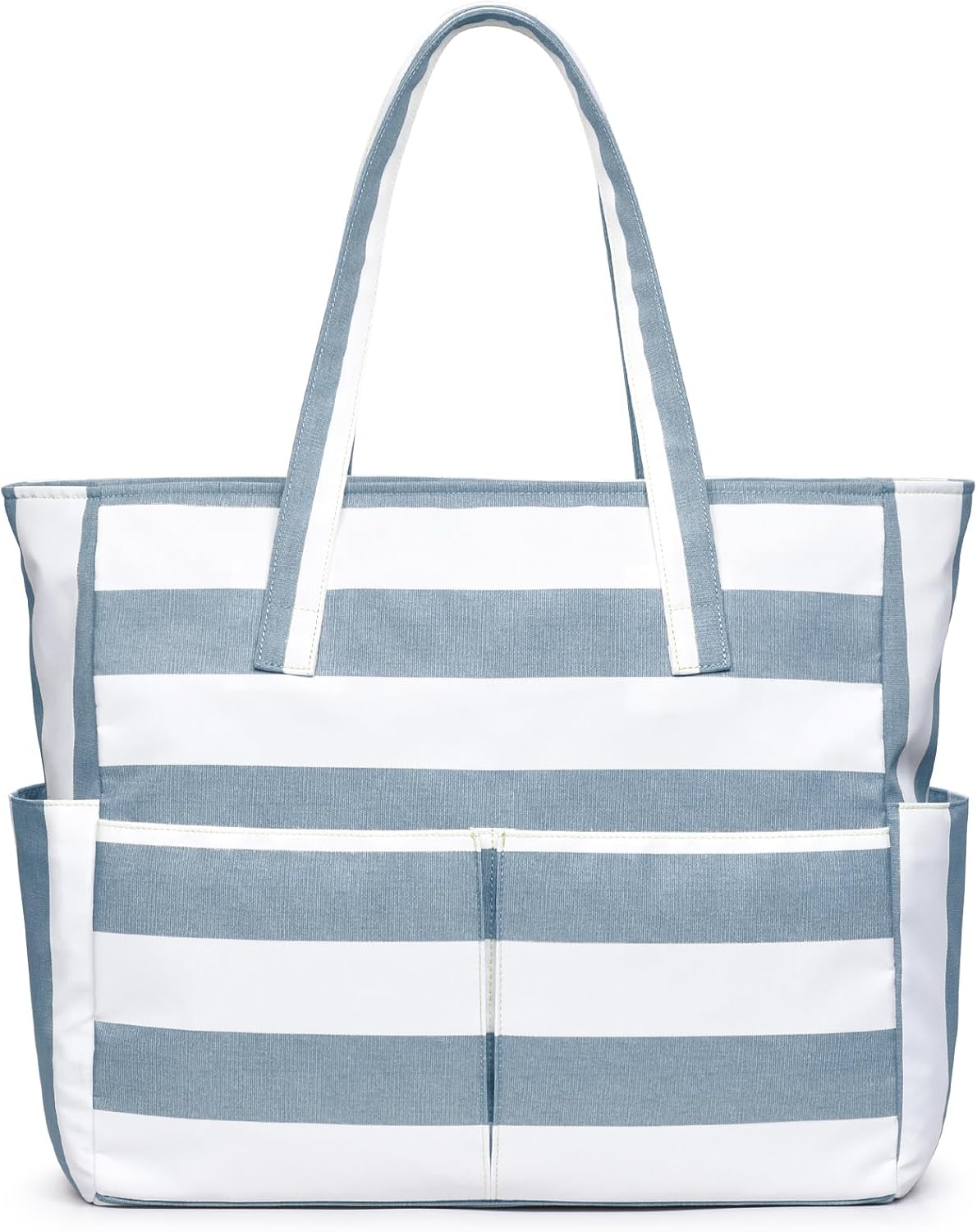 Large Waterproof Beach Tote Bag with Zipper & Organizational Pockets | Ideal Beach Bag for Family Outings 10