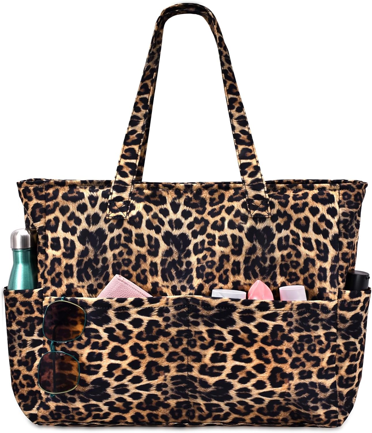 Large Waterproof Beach Tote Bag with Zipper & Organizational Pockets | Ideal Beach Bag for Family Outings 12