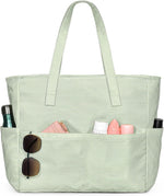 Large Waterproof Beach Tote Bag with Zipper & Organizational Pockets | Ideal Beach Bag for Family Outings 17