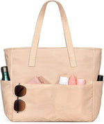 Large Waterproof Beach Tote Bag with Zipper & Organizational Pockets | Ideal Beach Bag for Family Outings 18