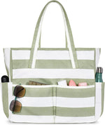 Large Waterproof Beach Tote Bag with Zipper & Organizational Pockets | Ideal Beach Bag for Family Outings 20