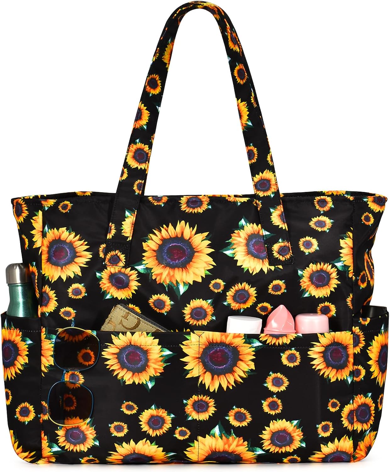 Large Waterproof Beach Tote Bag with Zipper & Organizational Pockets | Ideal Beach Bag for Family Outings 22