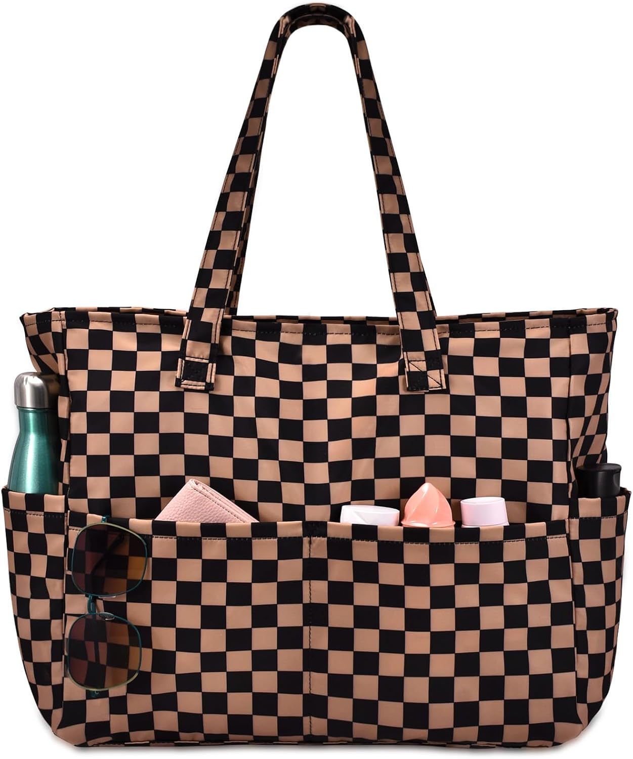 Large Waterproof Beach Tote Bag with Zipper & Organizational Pockets | Ideal Beach Bag for Family Outings 23