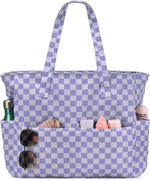 Large Waterproof Beach Tote Bag with Zipper & Organizational Pockets | Ideal Beach Bag for Family Outings 24