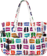 Large Waterproof Beach Tote Bag with Zipper & Organizational Pockets | Ideal Beach Bag for Family Outings 25