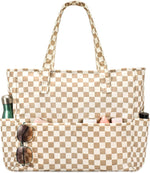 Large Waterproof Beach Tote Bag with Zipper & Organizational Pockets | Ideal Beach Bag for Family Outings 26
