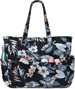 Large Waterproof Beach Tote Bag with Zipper & Organizational Pockets | Ideal Beach Bag for Family Outings 9
