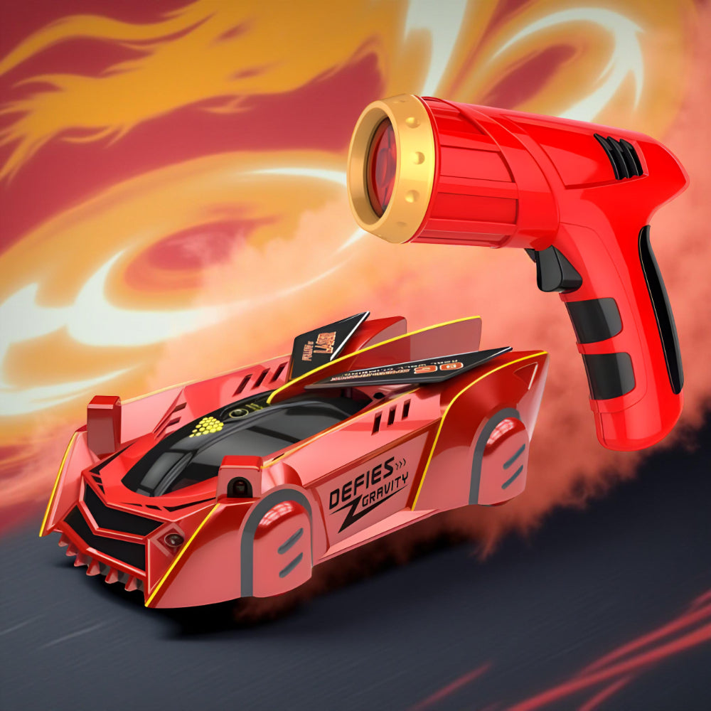Laser Guided RC Car | Remote Control Wall Climber with LED Lights | Fun Indoor Racing Experience for Kids 0
