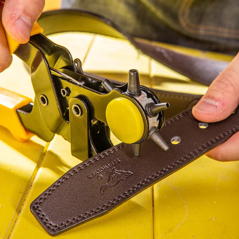 Leather Punch Pliers with Carbon Steel Blade | Precision Cutting Tool for Clean Holes 0