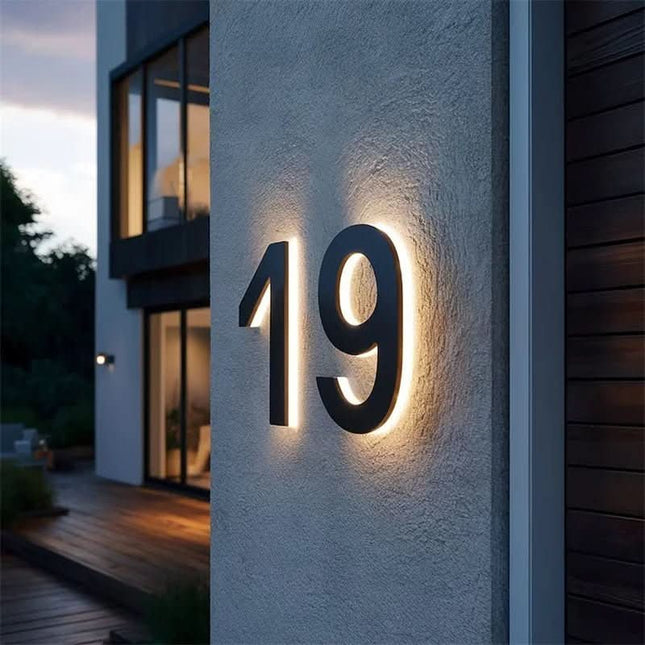 LED House Number Sign, Modern House Numbers for Curb Appeal