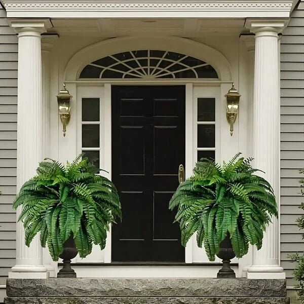 Lifelike Artificial Boston Fern with UV Resistance | Perfect for Indoor and Outdoor Decor 0