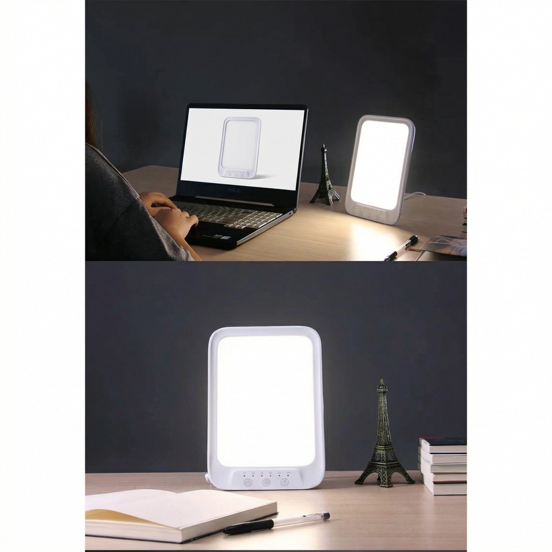 Light Therapy Lamp | 10,000 Lux Sunlight Lamp with Adjustable Brightness | UV-Free SAD Light Therapy for Mood Enhancement 4