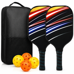 Lightweight Graphite Pickleball Paddle Set with Cushioned Grip | Complete Equipment for Enhanced Control and Performance 2