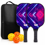 Lightweight Graphite Pickleball Paddle Set with Cushioned Grip | Complete Equipment for Enhanced Control and Performance 7