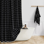 LinenCove | Linen Shower Curtain with Waterproof Coating & Tassels | Elegant Bathroom Accent for Bohemian Style 3