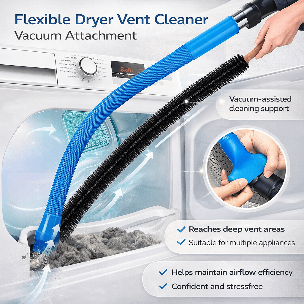 Lint Eliminator | Flexible Dryer Vent Cleaning Tool with Extended Reach for Efficient Lint Removal 4