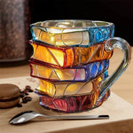 Literary Delight | 3D Book Spine Glass Coffee Mug with Durable Design | Unique Gift for Book Lovers 1