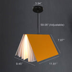 LiteratureGlow | Modern Black PVC Hanging Pendant Light Fixture 4