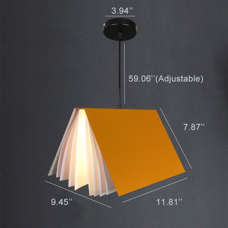 LiteratureGlow | Modern Black PVC Hanging Pendant Light Fixture 4
