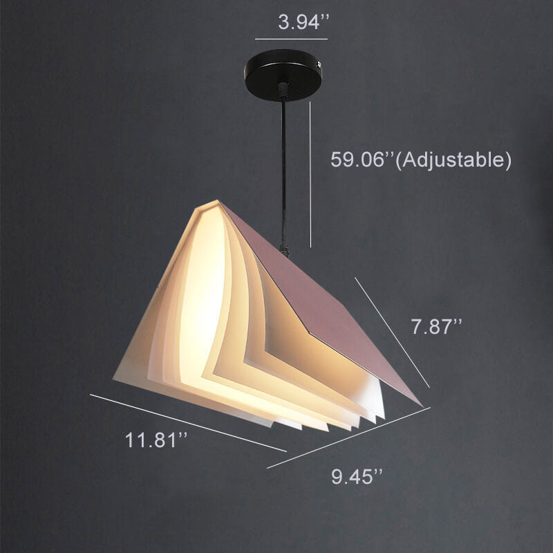 LiteratureGlow | Modern Black PVC Hanging Pendant Light Fixture 5