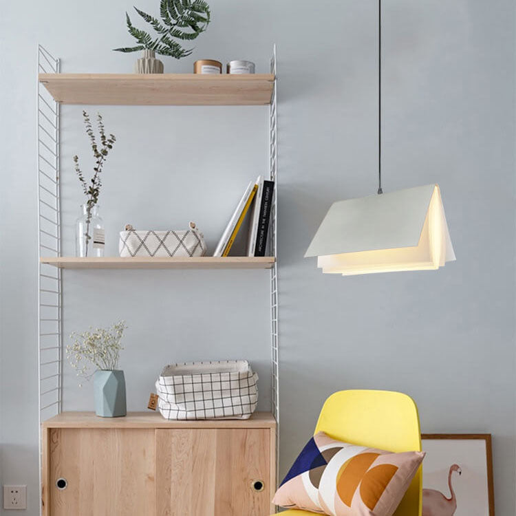 LiteratureGlow | Modern Black PVC Hanging Pendant Light Fixture 6