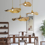 LotusGlow | Elegant Modern Golden Bronze Pendant Light Fixture 2