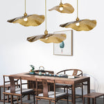 LotusGlow | Elegant Modern Golden Bronze Pendant Light Fixture 4