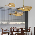 LotusGlow | Elegant Modern Golden Bronze Pendant Light Fixture 6