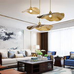 LotusGlow | Elegant Modern Golden Bronze Pendant Light Fixture 7