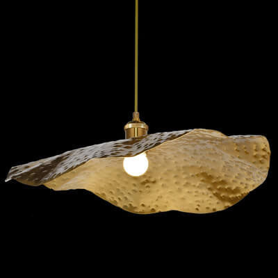 LotusGlow | Elegant Modern Golden Bronze Pendant Light Fixture 9