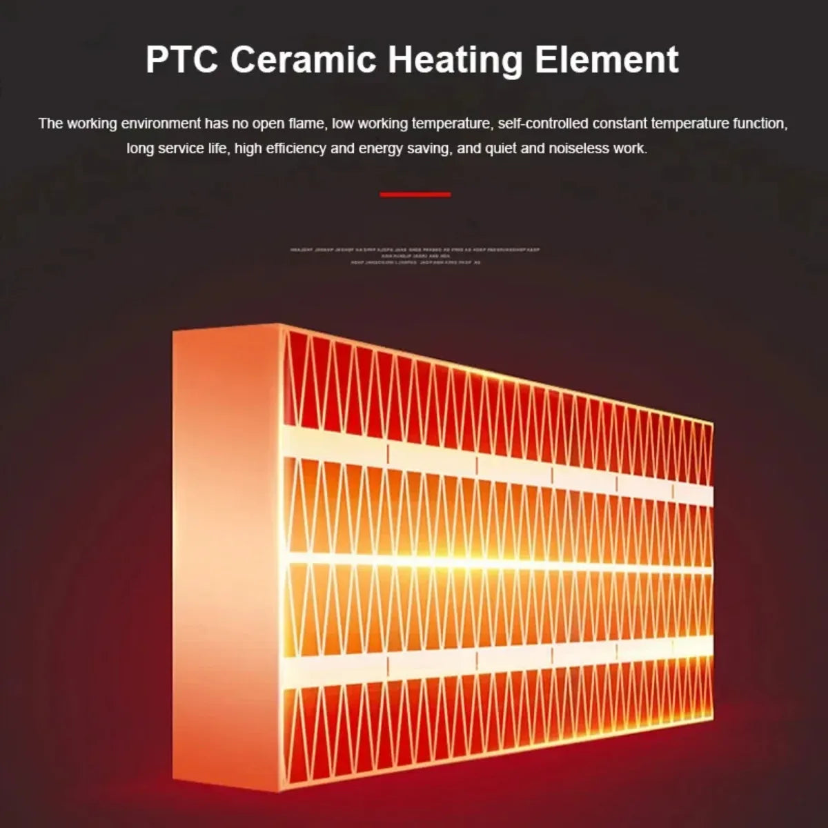Tuzwa Portable Space Heater – Electric Room Heater with Tip-Over Protection, Overheat Shutoff, Flame-Retardant Housing & Plug-In Design