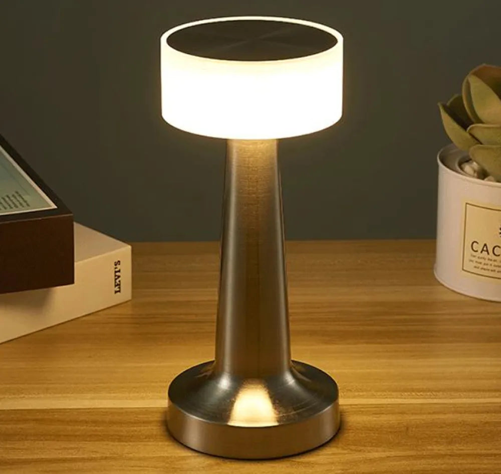 LumiCrest | Wireless Portable LED Table Lamp with Dimmable Settings | Elegant Accent for Any Space 0