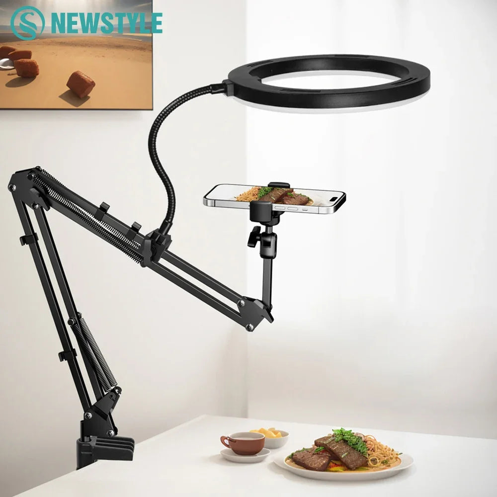 LumiFlex | LED Ring Light with Flexible Arm & Phone Holder | 3 Color Modes for Perfect Selfies 0