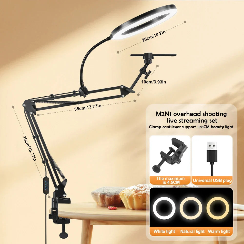 LumiFlex | LED Ring Light with Flexible Arm & Phone Holder | 3 Color Modes for Perfect Selfies 6