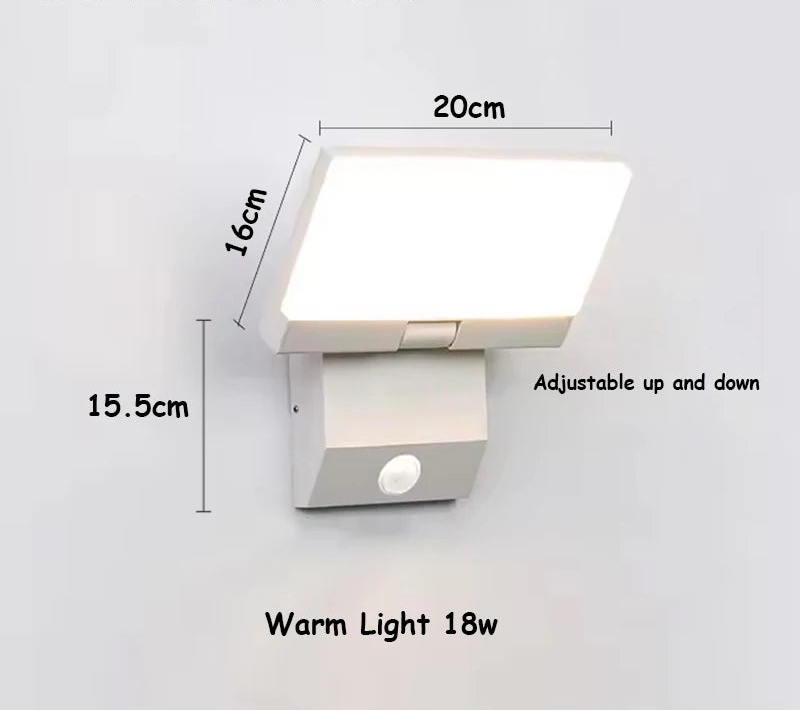 LumiFold | Outdoor Wall Light with Motion Sensor & Adjustable Head | IP65 Waterproof for Modern Homes 4