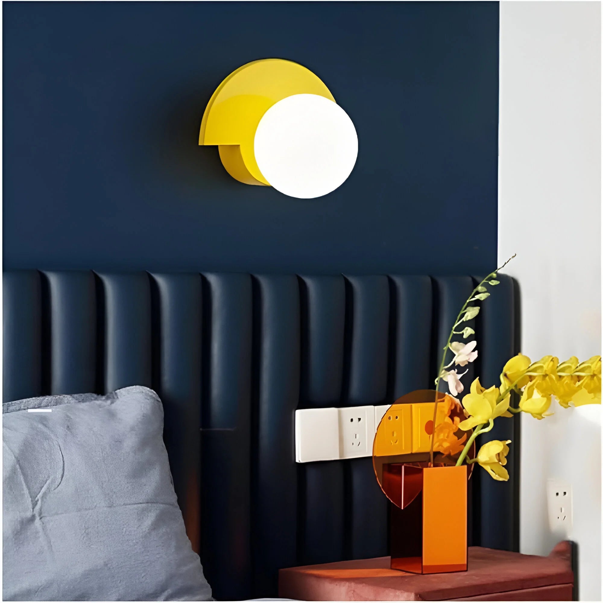 LumiGlow | Modern Semicircle Wall Light with Colorful Design | Elegant Home Accent for Any Living Space 0