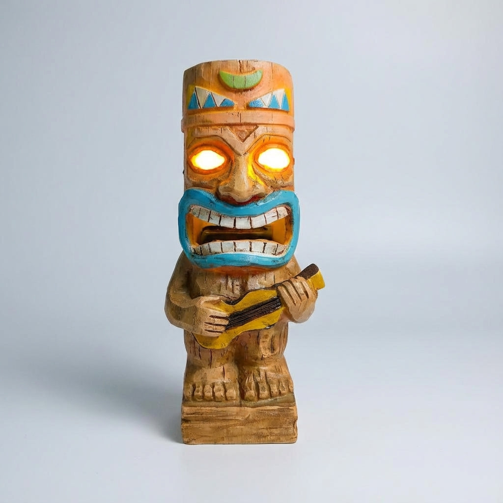 LuminTiki | Solar Outdoor Lamp with Tiki Design & Weather Resistance | Unique Garden Decor for Warm Ambiance 0