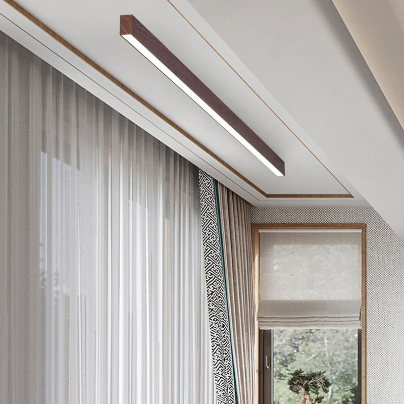 LuminaWood | Elegant Modern Minimalist LED Flush Mount Ceiling Light 12